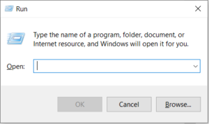  run dialogue box