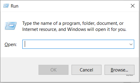 computer run dialogue box