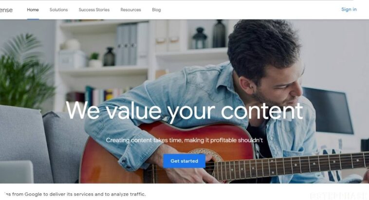 Adsense screenshot
