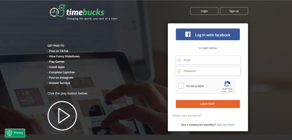 sign up timebucks