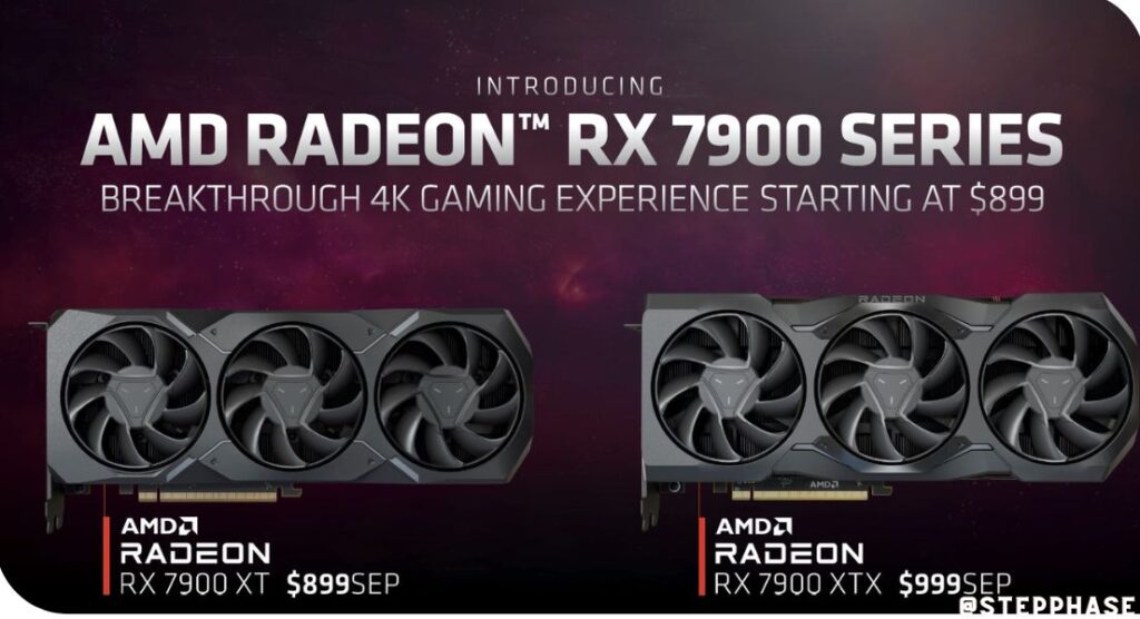 AMD Radeon RX 7900 XTX and AMD Radeon RX 7900 XT - MSRPs