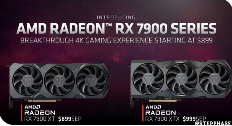 AMD Radeon RX 7900 XTX and AMD Radeon RX 7900 XT - MSRPs