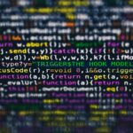 Vibrant close-up of multicolor programming code lines displayed on a screen.