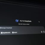 Close-up of a digital assistant interface on a dark screen, showcasing AI technology communication.