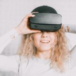 VR headset futuristic sleek