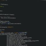 Close-up view of Python code on a computer screen, reflecting software development and programming.